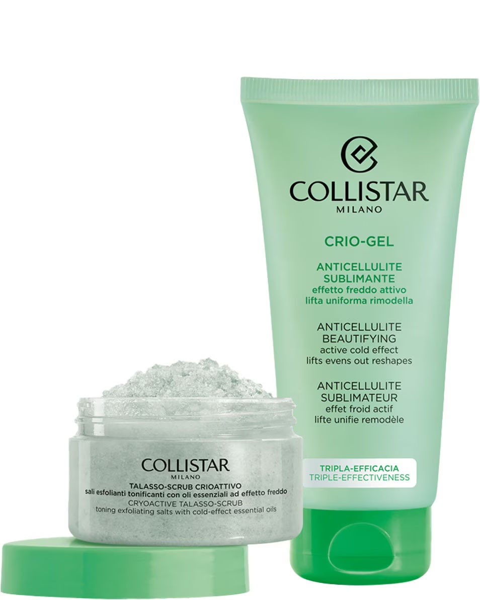 COLLISTAR komplet za telo Cryo-Gel proti celulitu Beautifying Cryo-active Talasso Scrub