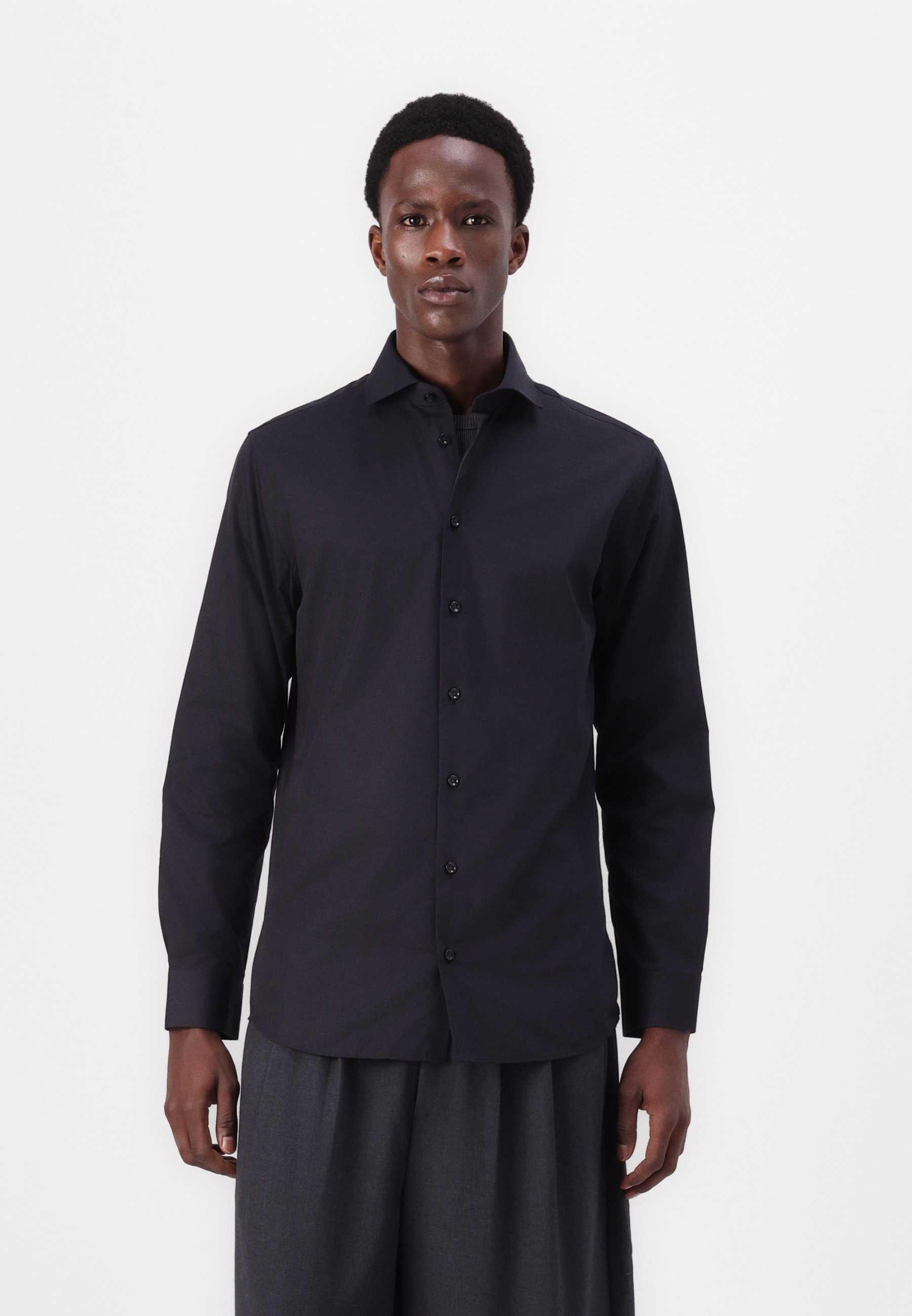 Selected Homme SLHSLIMETHAN SHIRT CUT AWAY - Shirt - zwart