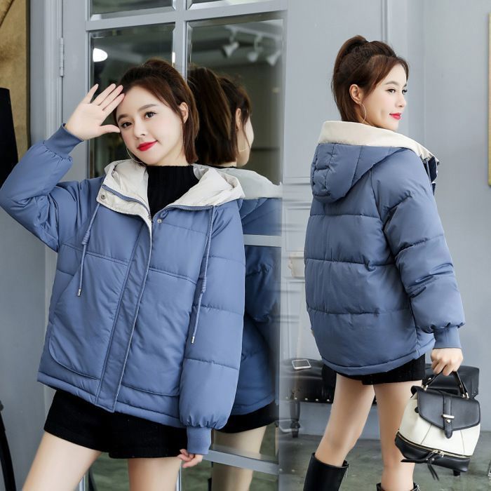 Chaqueta de plumas Funmoon para mujer - Chaqueta de plumas de pato para invierno - Rosa - Cremallera