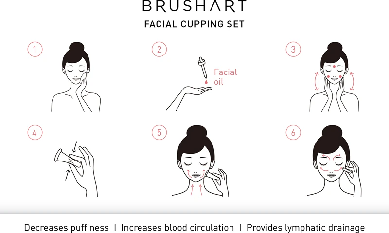 Conjunto de ventosas faciais para salão de beleza doméstico BrushArt