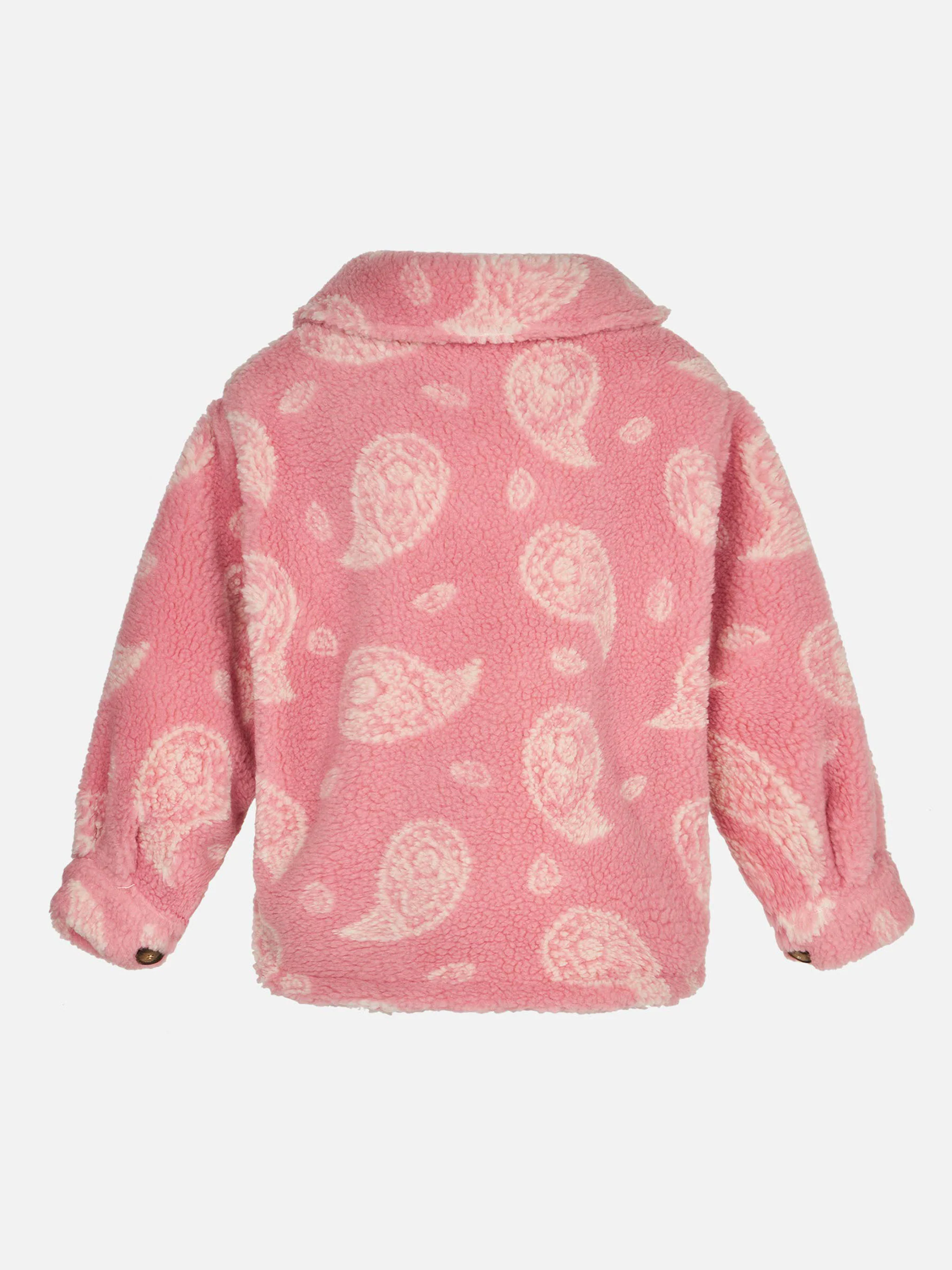 Sherpa-Overshirt für Mädchen mit Paisley-Muster