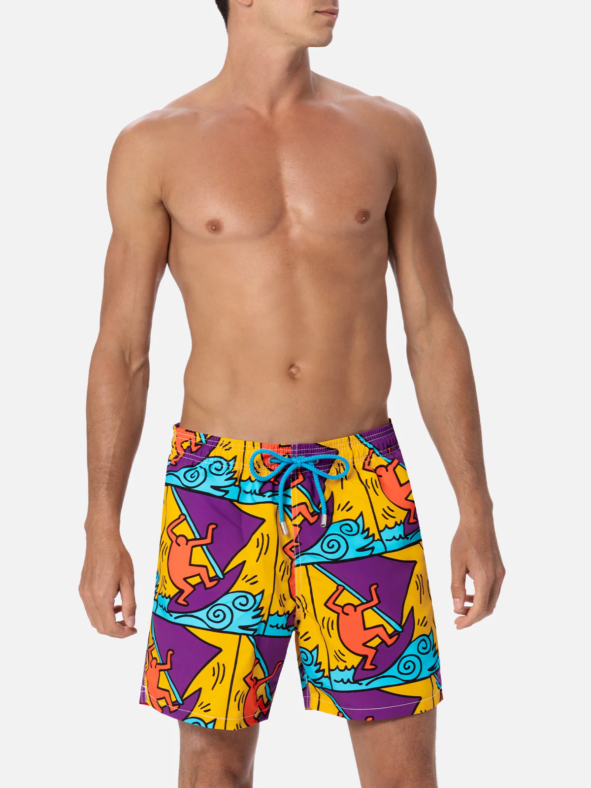 Costume da bagno da uomo Gustavia lunghezza media con stampa piazzata