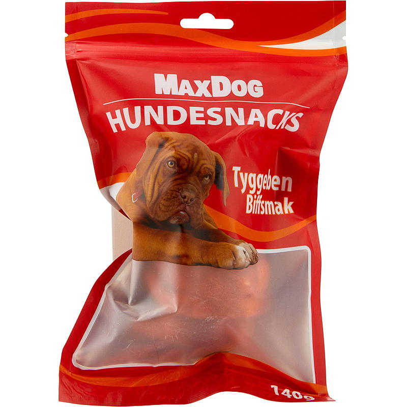 MaxDog Tyggeben 140 g, oksekødsmag MaxDog