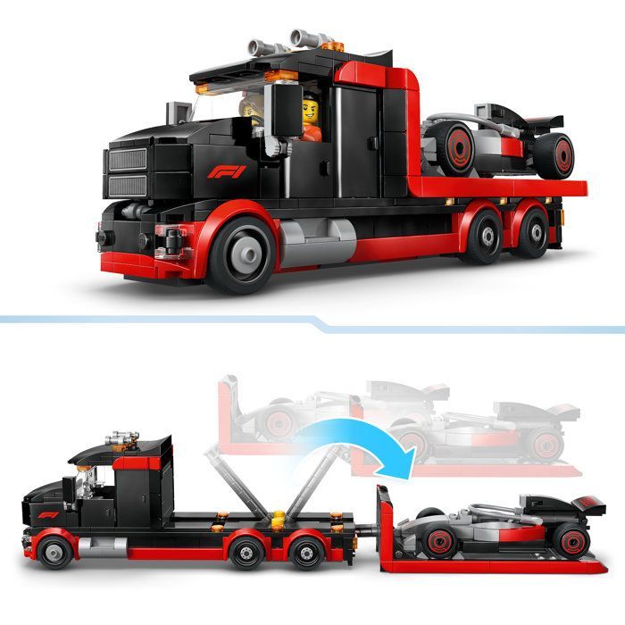 LEGO City 60493 Camion de F1 avec Voiture de Course de F1 Audi - Jouet dès 7 ans - Cadeau