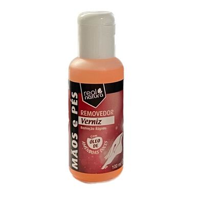 Real Natura neglelakfjerner med sød mandelolie 100 ml 100 ml