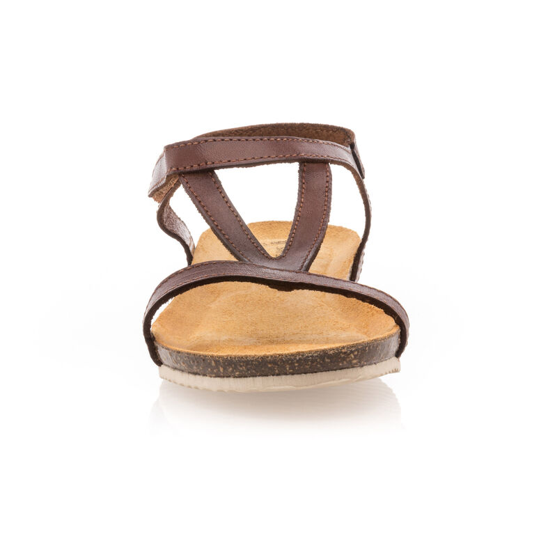 Braune Damensandalen / Zehenfreie Schuhe