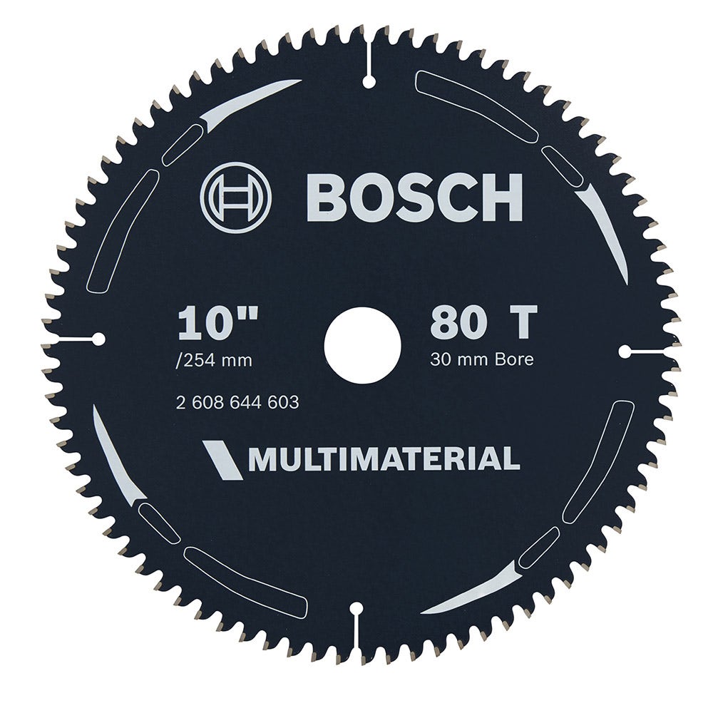 Disco de corte multiuso BOSCH TCT 254 mm com 80 dentes – MULTIMATERIAL