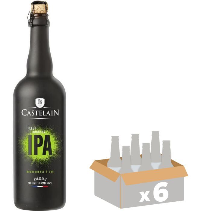 Cerveza IPA Fleur de Houblon - Castelain - 6.50% ABV - 75cl x6