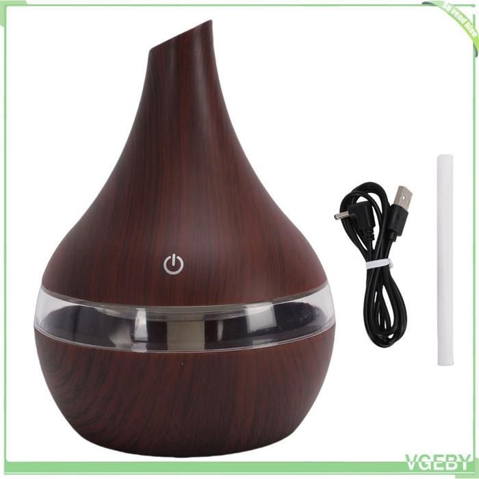 Diffusore di aromaterapia - FAFEICY - 300 ml - USB - 7 colori LED - Design in bambù