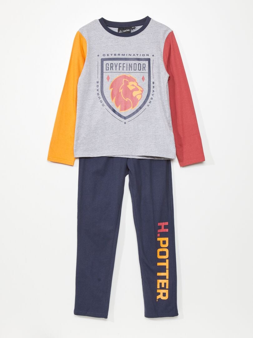 Conjunto de pijama de 2 piezas de Harry Potter - Gris