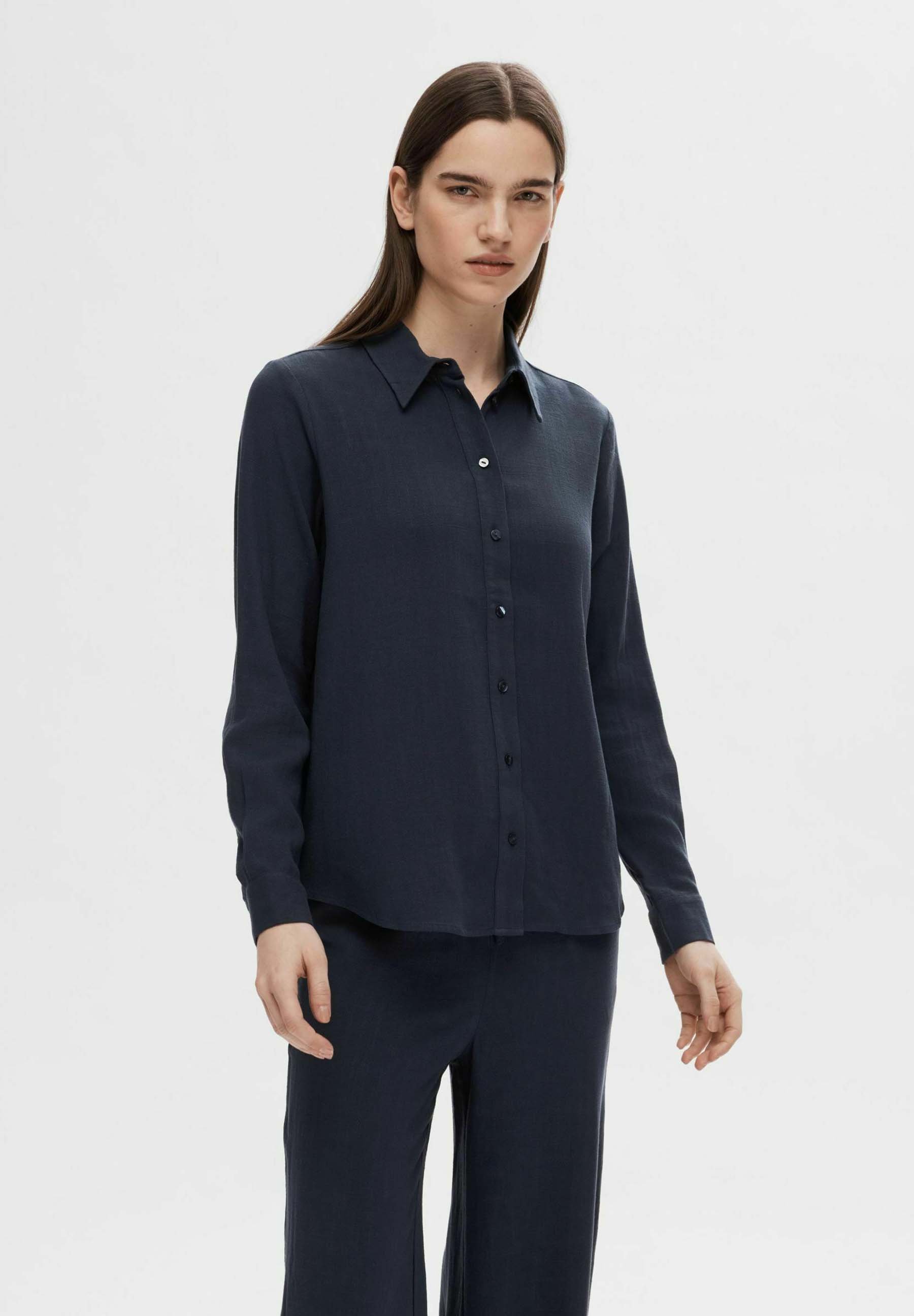 Selected Femme SLFVIVA Sonnenhemd - Bluse mit Knopfleiste - Dunkelsaphir