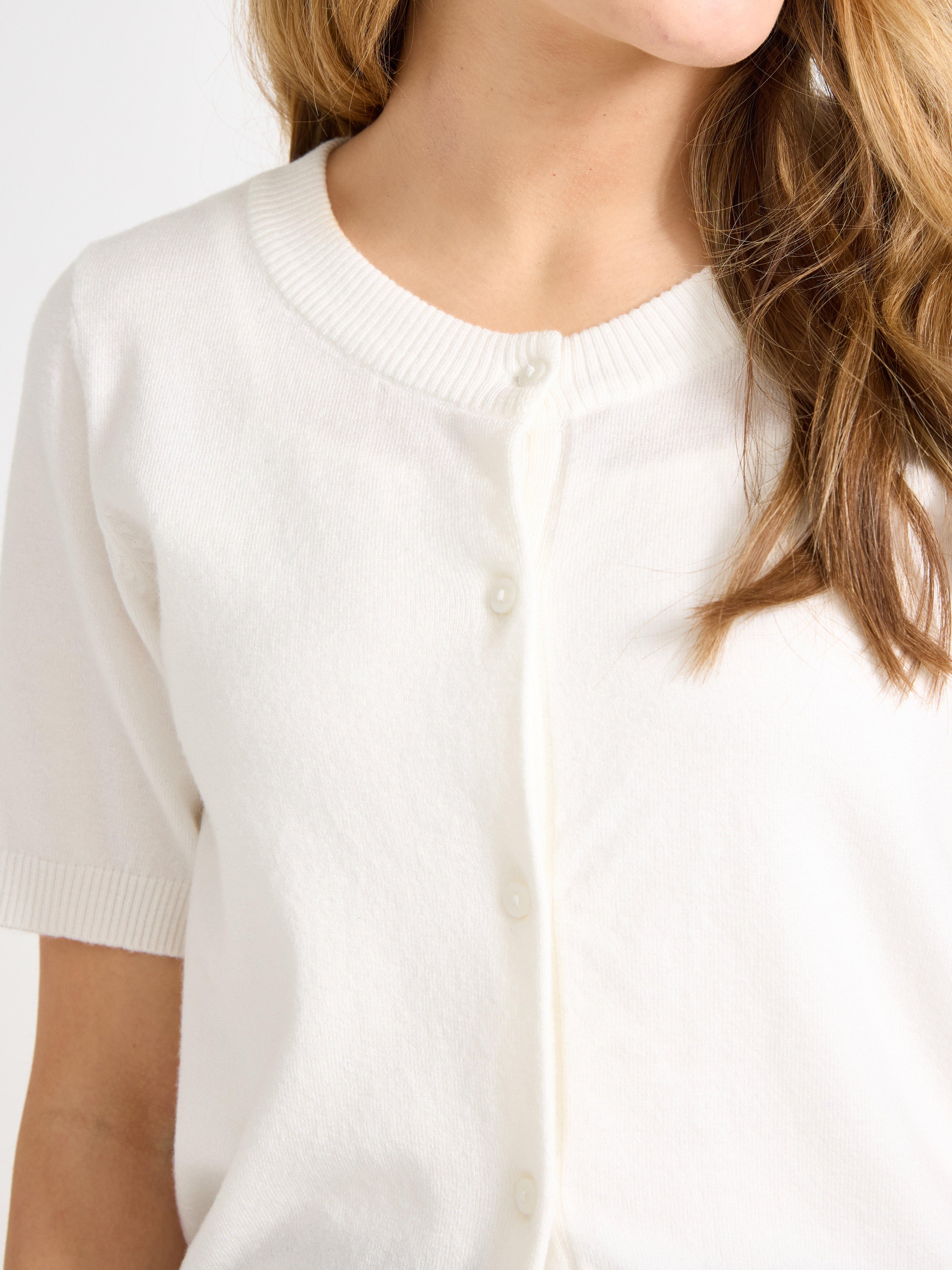 Krátký rukávový kardigan Off White