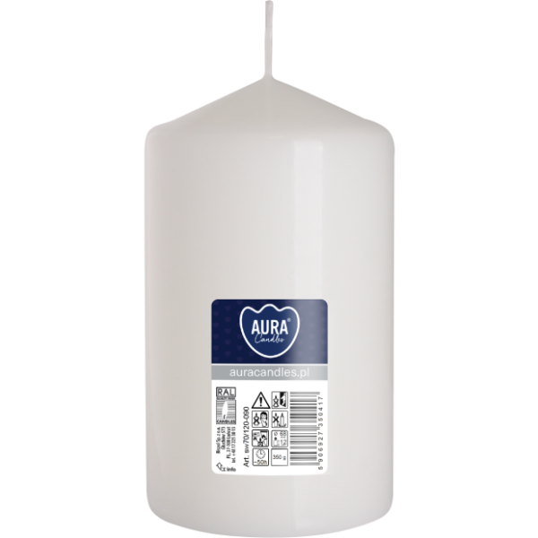 Świeca Walec Bispol Aura 50H 12Cm Sw70/120 Biała