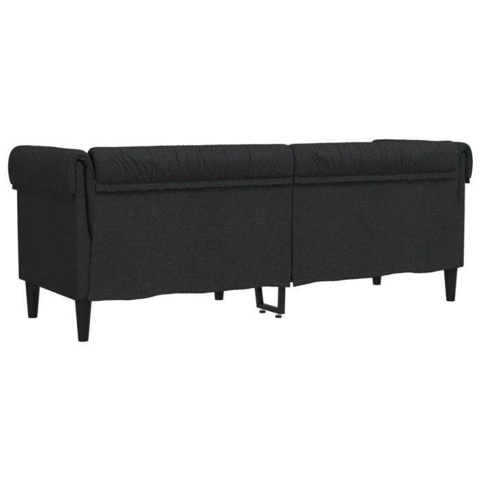 vidaXL Canapé Chesterfield 3 Places, Chaise avec Accoudoirs et Dossier, Siège avec Pieds, Fauteuil TV de Salon, Moderne, 372558