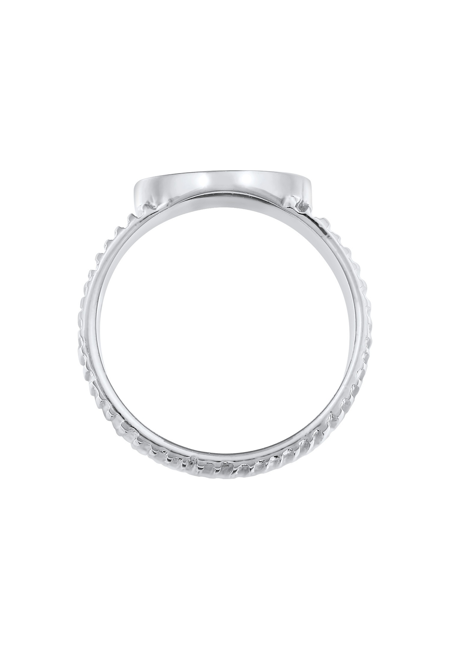 Elli PREMIUM Bague Signet Femme Structure Relief Chunky Blogger Tendance en argent sterling 925