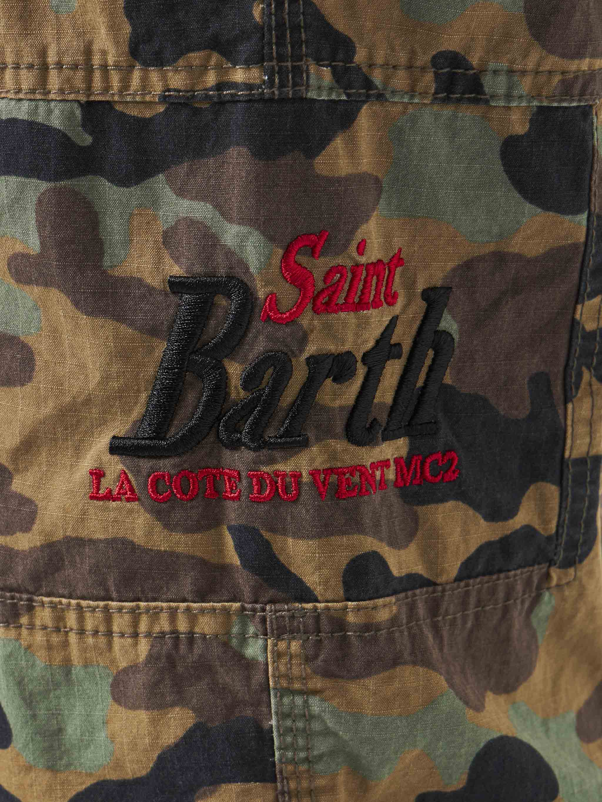 Camouflage cargo bermudashorts voor heren met zakken