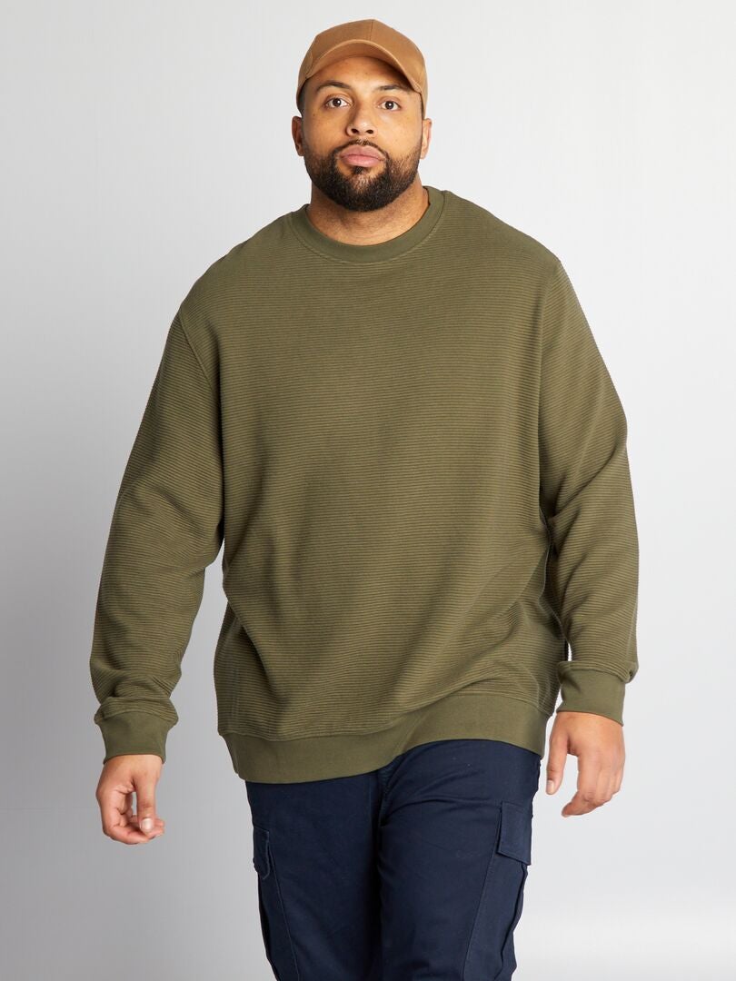 Sudadera de punto otomana - CAQUI