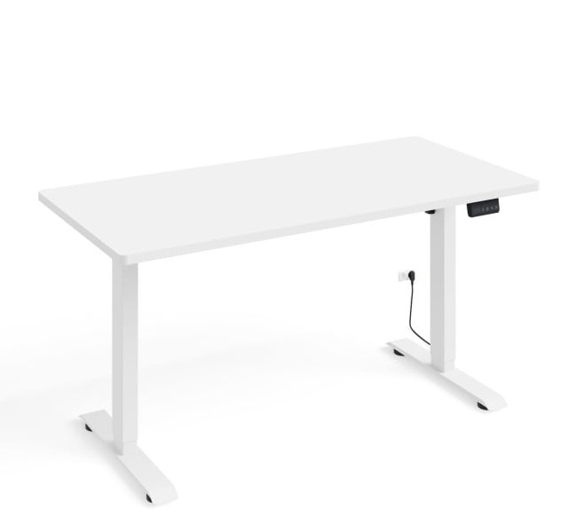 Biurko elektryczne BIMOTION 1S z regulacją 140x70x2,5 cm biały