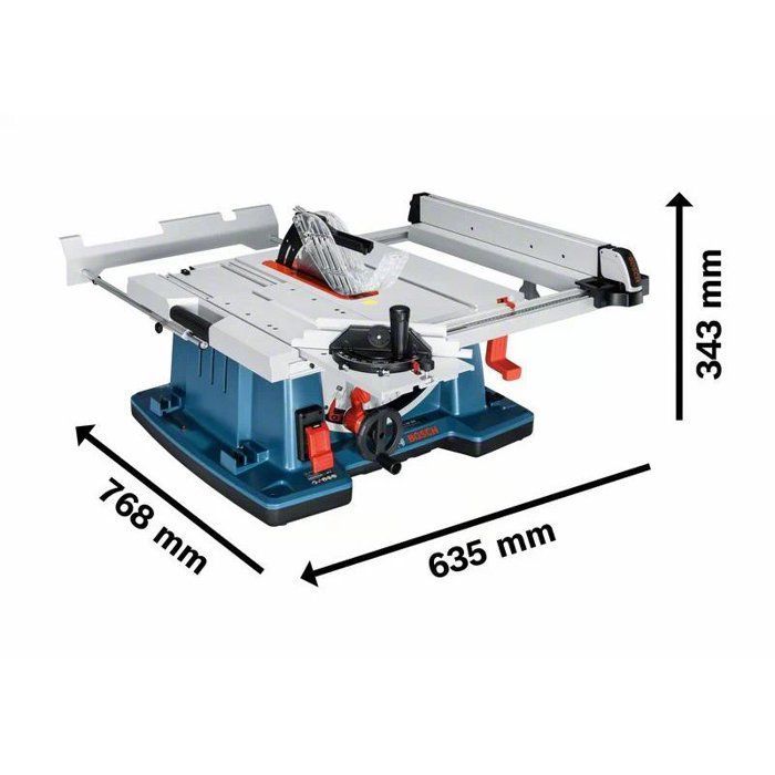 Bosch Professional GTS 10 XC table saw - 0601B30400 - 2100 W - 254 mm - 79 mm - Blue
