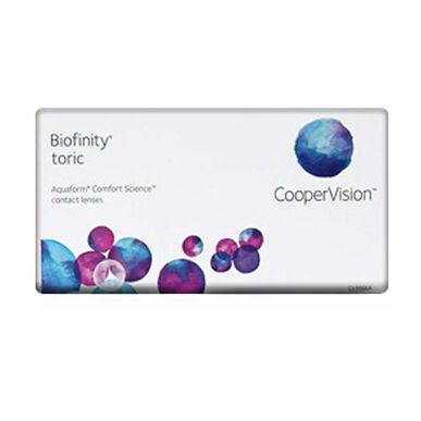 Torické kontaktní čočky Biofinity, 3 nebo 6 ks.