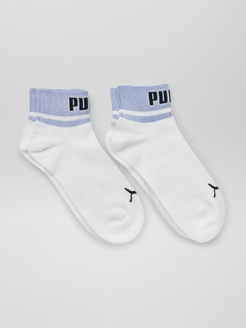 Meias Puma de cano médio - Conjunto de 2 - Bege