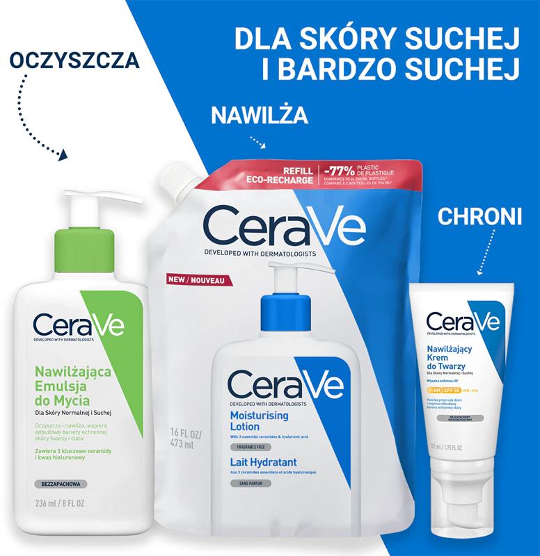 CeraVe Moisturizers Lotion hydratačné mlieko na tvár a telo pre suchú a veľmi suchú pokožku
