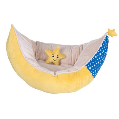 Cama acogedora para perros con diseño de luna