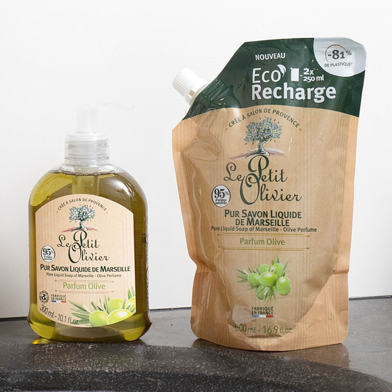 Le Petit Olivier Eco-Recharge Pur Savon Liquide de Marseille Parfum Olive