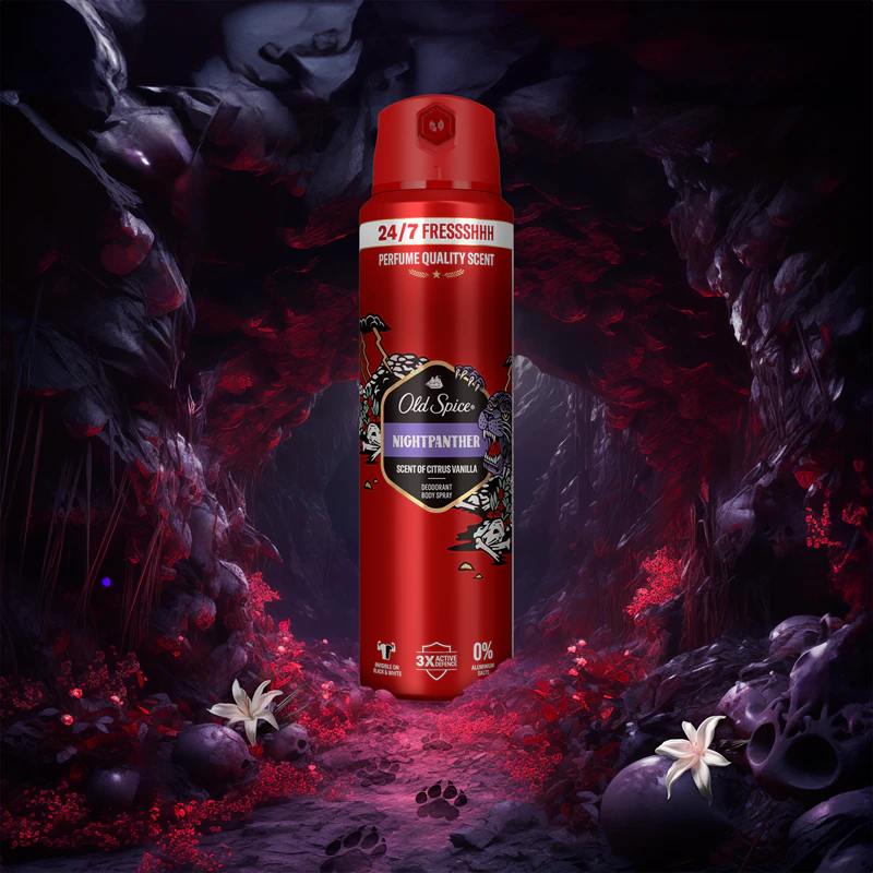 Desodorante e spray corporal Old Spice Nightpanther para homens