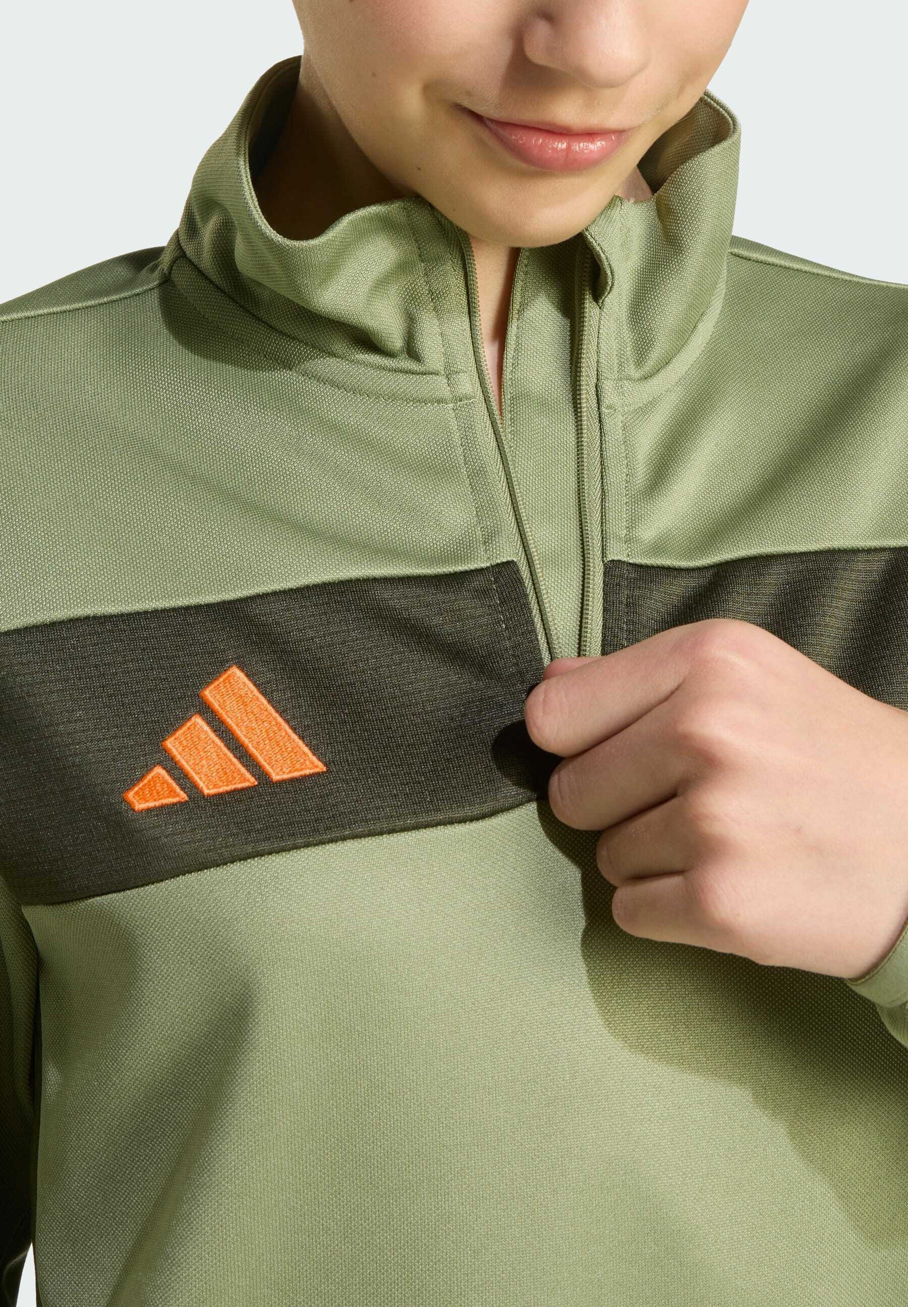 adidas Performance TIRO ES Y - Top met lange mouwen - tentgroen, nachtcamouflage, impactoranje
