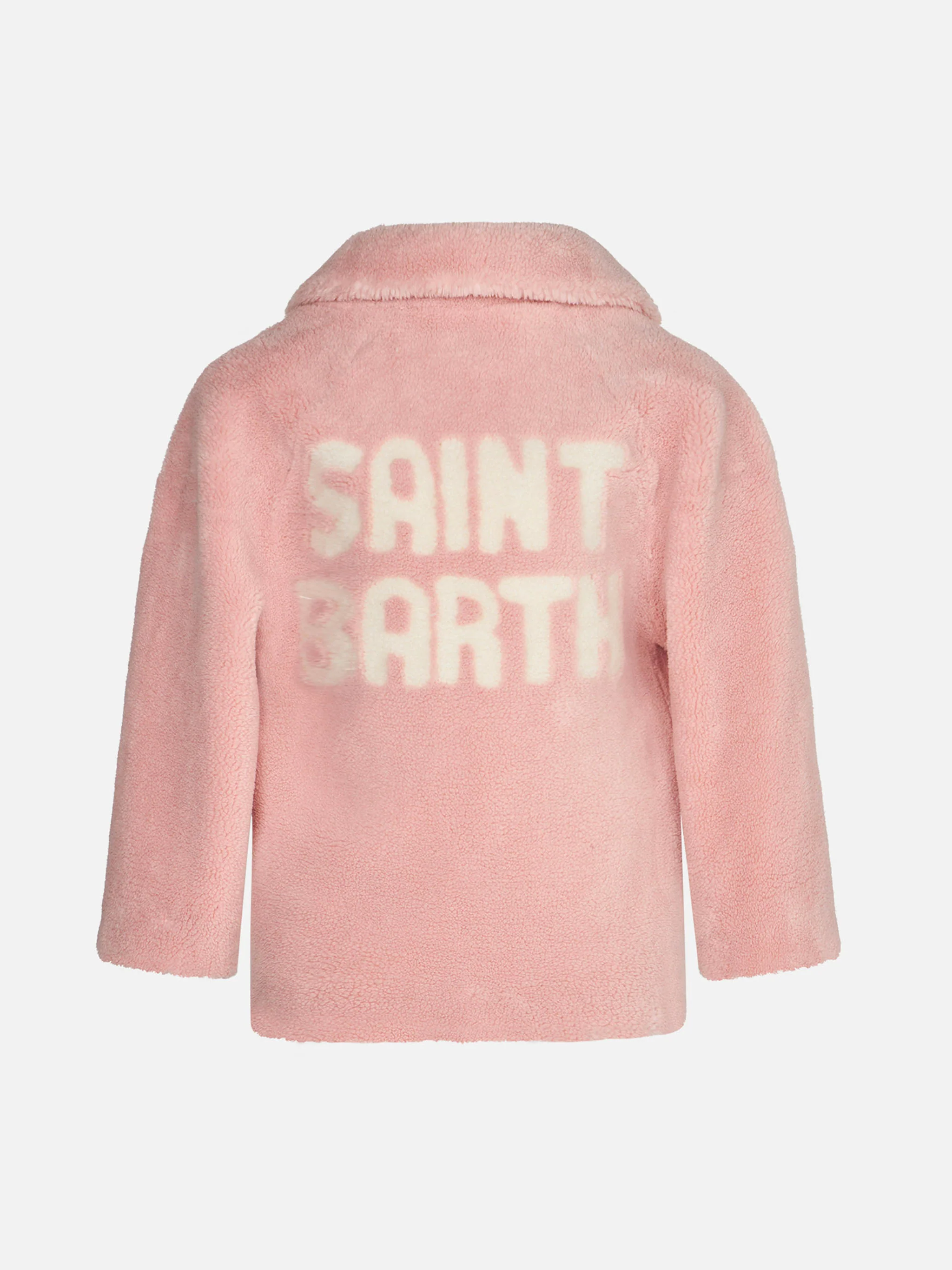 Rosa Babymantel aus Teddyfell