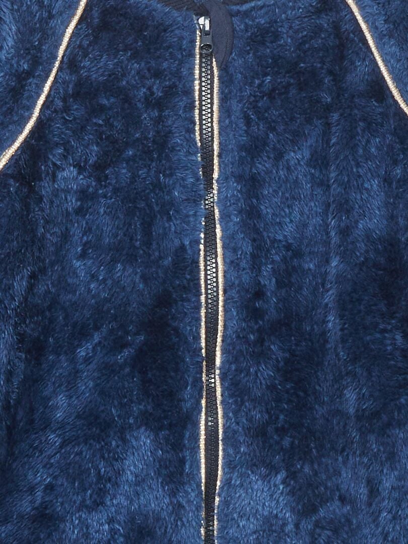 Zachte gebreide jas - BLAUW
