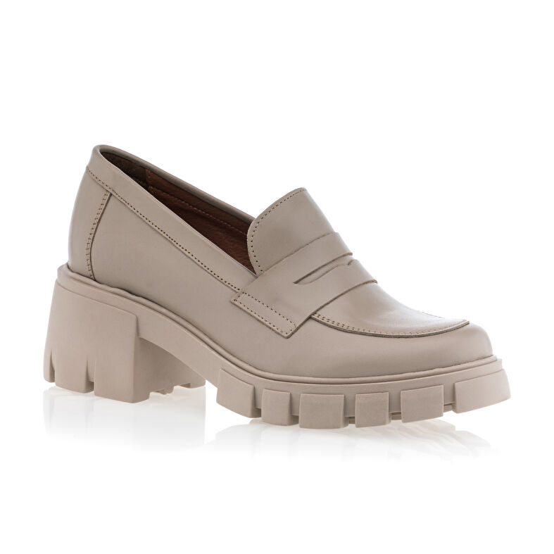 Mocassins / chaussures bateau Femme Beige