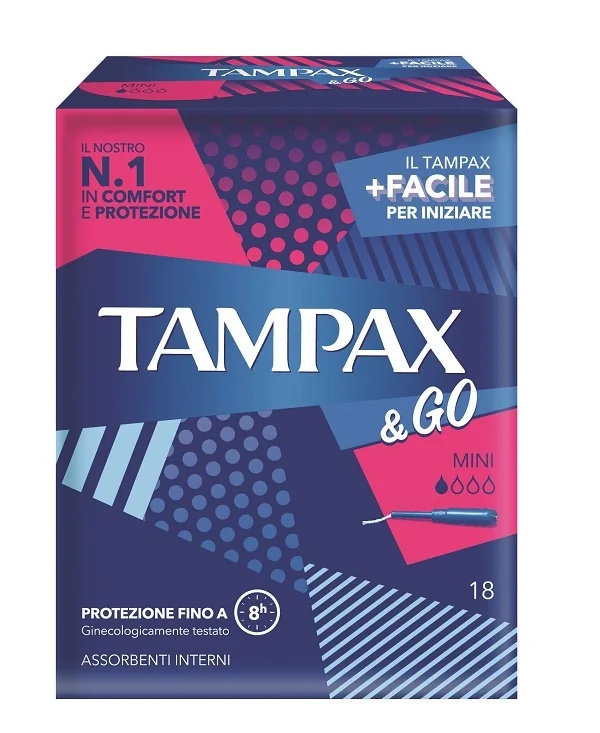 TAMPAX Tampax&Go Mini für leichte Blutungen, 18 Stück