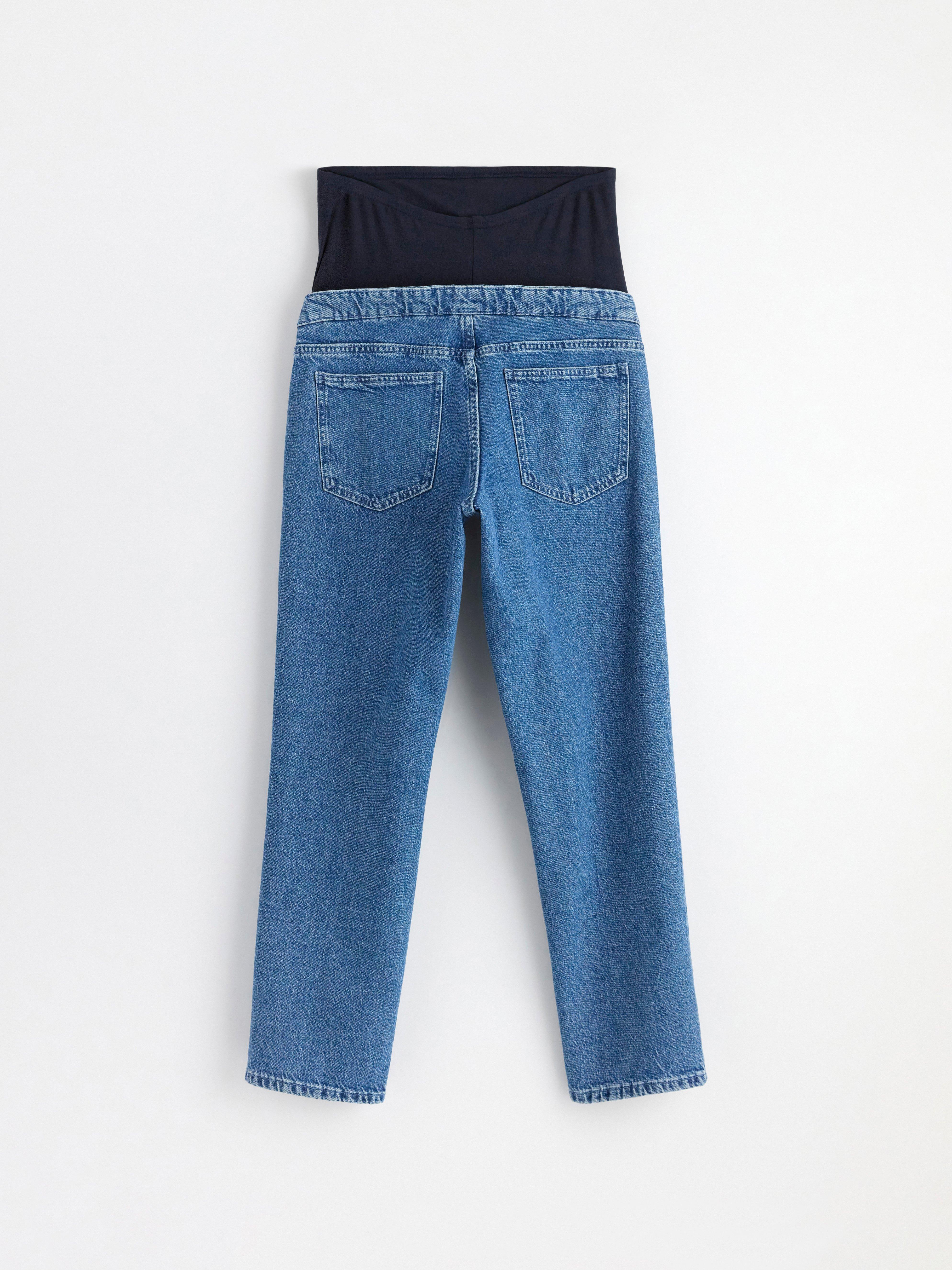 MOM STRAIGHT Nea cropped gravidjeans Denim claro