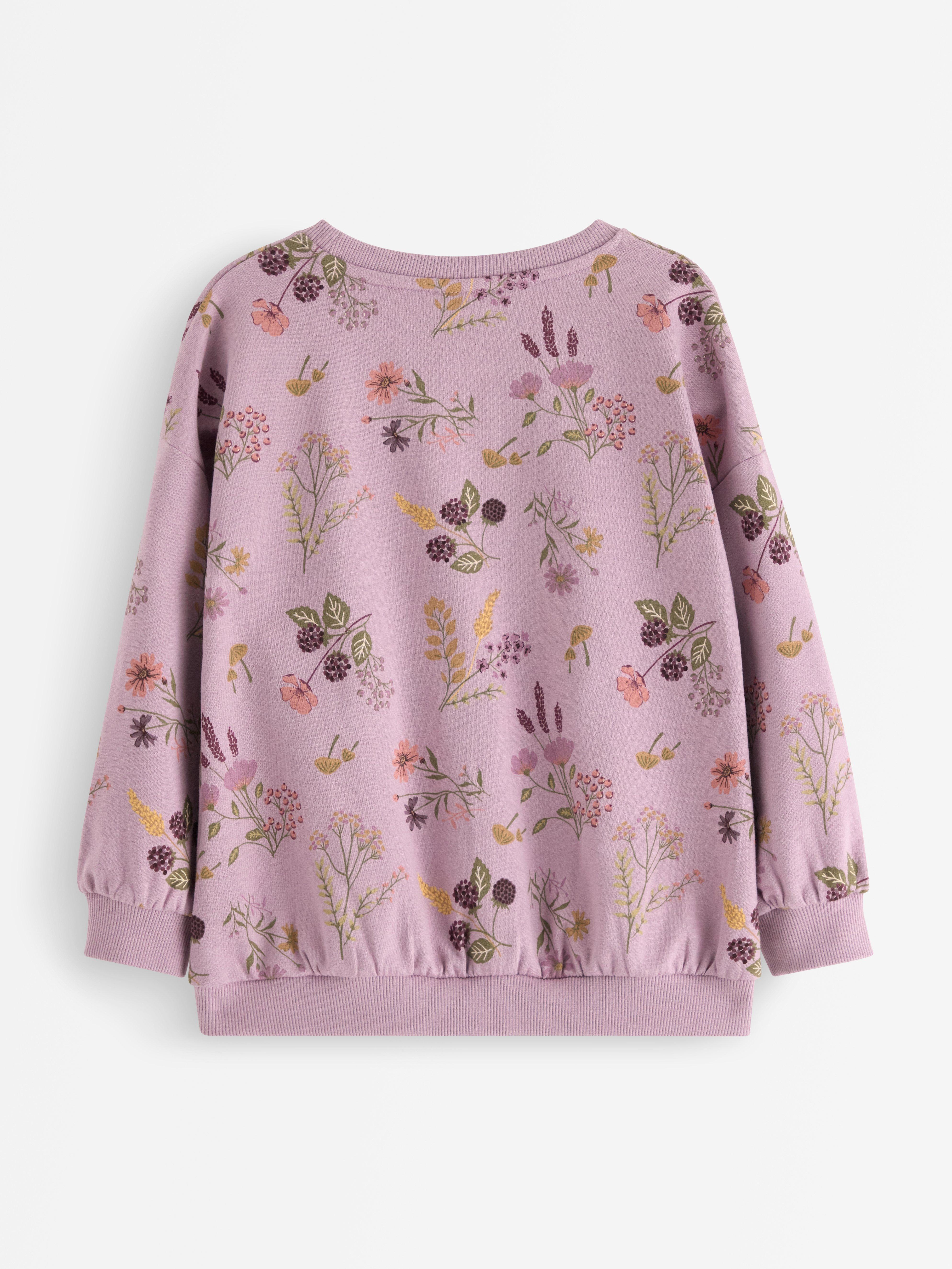 Sweatshirt med borstad insida Light Dusty Lilac