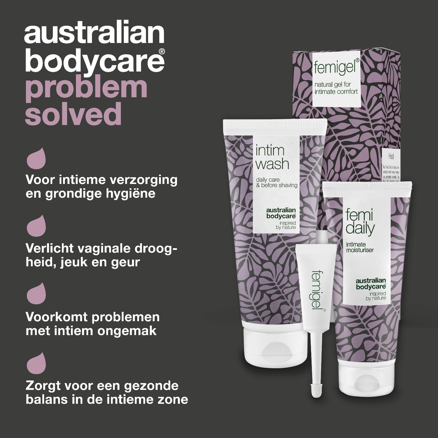 „Australian Bodycare“ kūno priežiūros rinkinys. Specialus pasiūlymas. Intymios priežiūros rinkinys – 1 dalis.