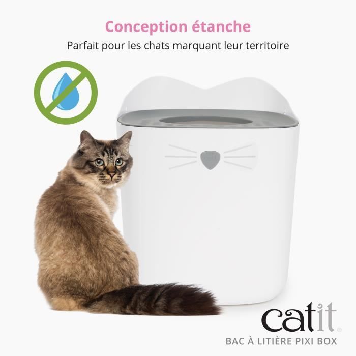 Maison de toilette Bac à litière pour chat - CATIT - Pixi Box - Entrée par le haut