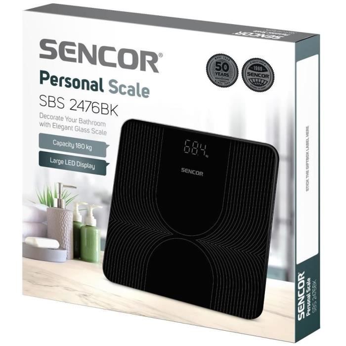 Balanza de baño - Sencor - SBS 2476BK
