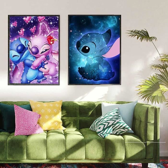 Kit de pintura de diamantes 5D - Hazlo tú mismo - Stitch - Multicolor - Para adultos y niños - Decoración de pared