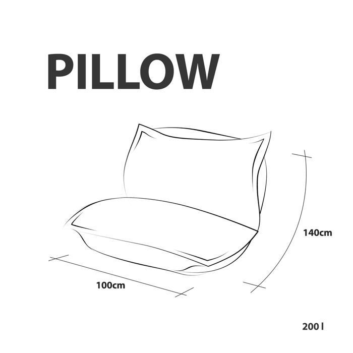Sako, pouf coussin pour enfants, chambre d'enfants, sac en tissu robuste, fauteuil détente S, 140x100, Rose, Ecopuf