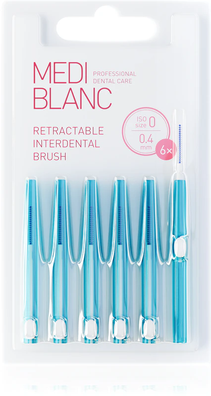 Sistema de extração interdental MEDIBLANC TB, escova interdental removível de 0,4 mm