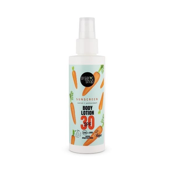 Loțiune de corp cu protecție solară Organic Shop SPF 30 150 ml