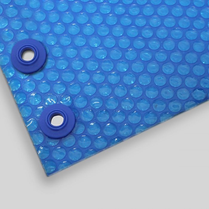 Paquete de 20 ojales con clip para plástico de burbujas u otros tipos de lonas - Azul - Linxor