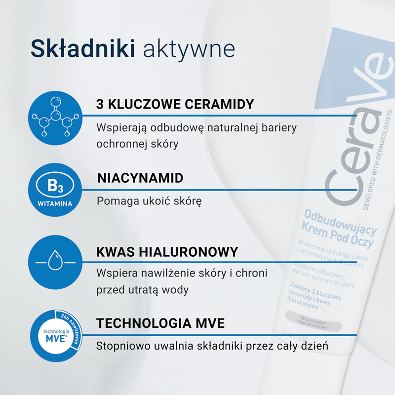 Očný krém CeraVe Eye Repair Cream proti opuchom a tmavým kruhom pod očami