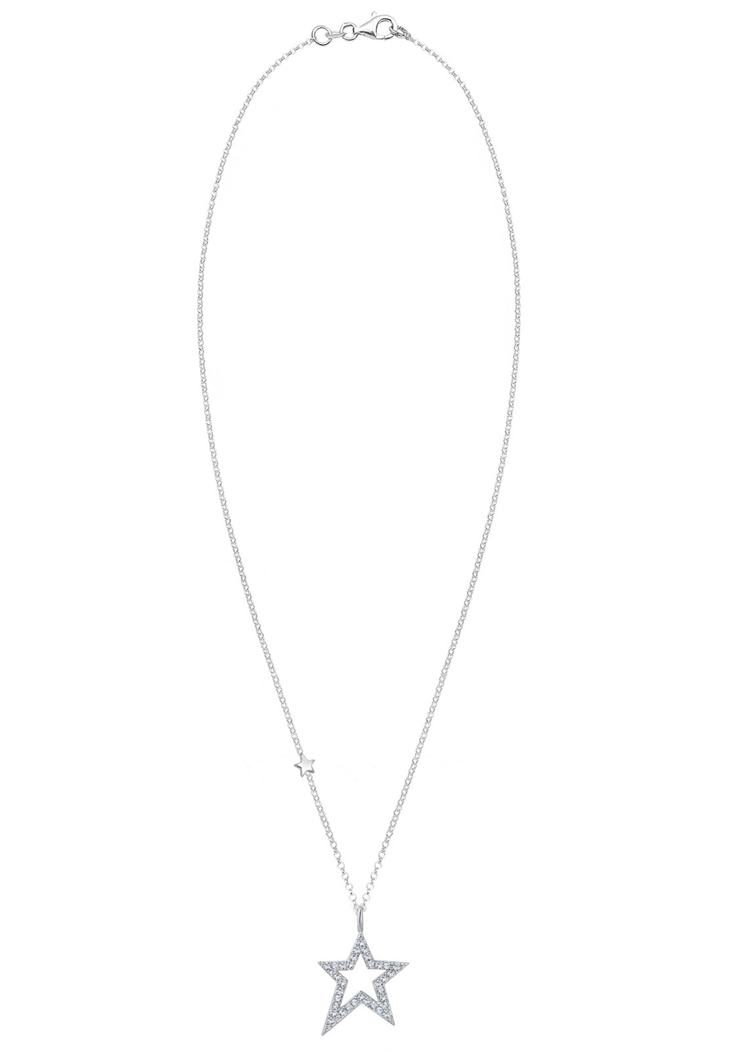 Elli Femmes étoile Astro avec cristaux en argent sterling 925