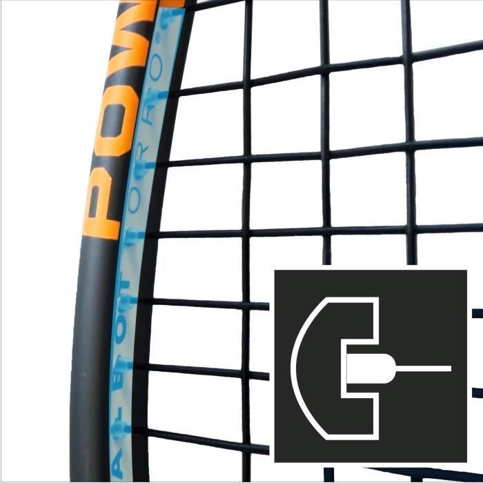 Raquette de squash - TALBOT TORRO - POWER 4000 - Profil en U - Cordage US 500 - Tête 480cm² - Cadre 18.2mm/135g - 175g