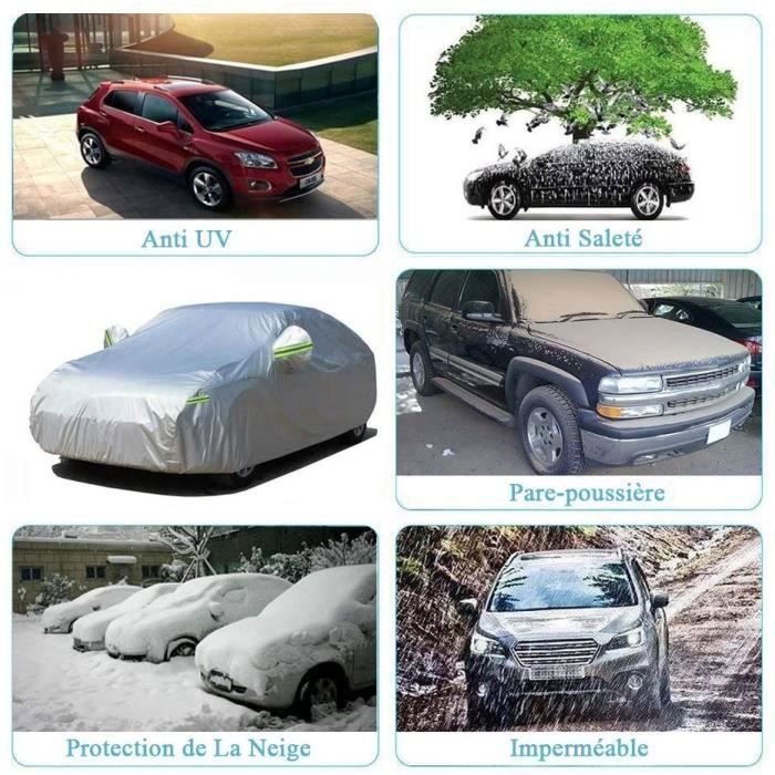 Funda para coche de exterior - MAGICFOX - 490x180x150 cm - Impermeable - Resistente a los rayos UV - Apertura lateral (cremallera)