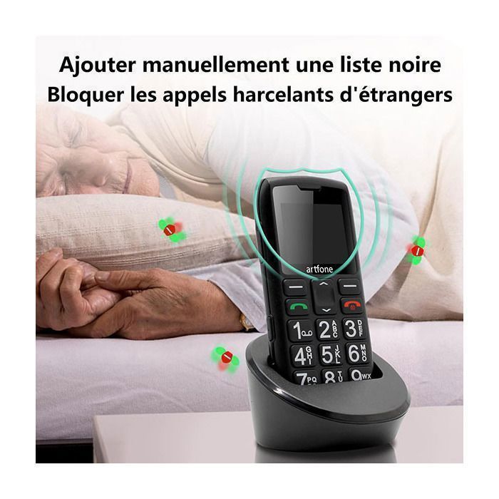 artfone C1+4G Téléphone Senior Portable Débloqué 1,77