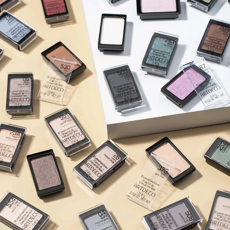 Sombras ARTDECO com efeito perolado para serem inseridas na paleta.